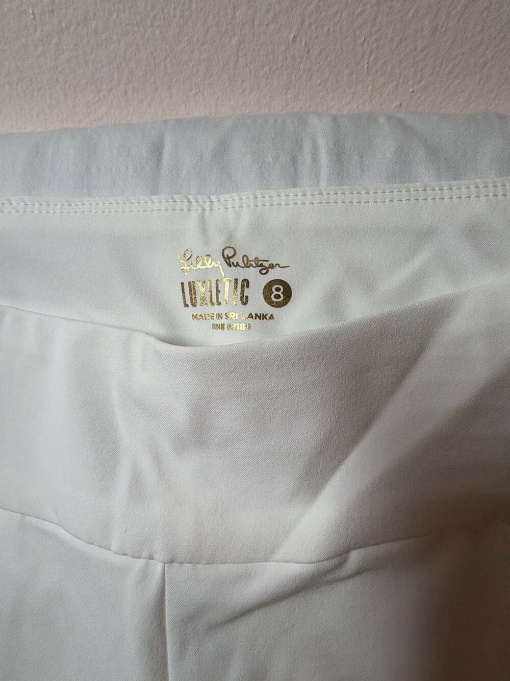 Lilly Pulitzer Luxletic White Weekender High Rise Pants Size 8 - Picture 2 of 7